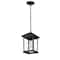 Z-Lite Portland 1 Light Outdoor Chain Light, Black & Clear Beveled 531CHM-BK - alternate 2